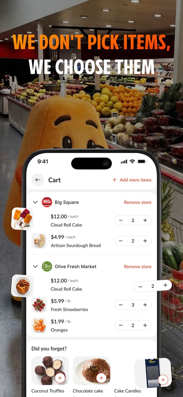ArmYum app cart and checkout